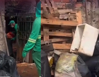 Imagem lixo e produtos entulhados