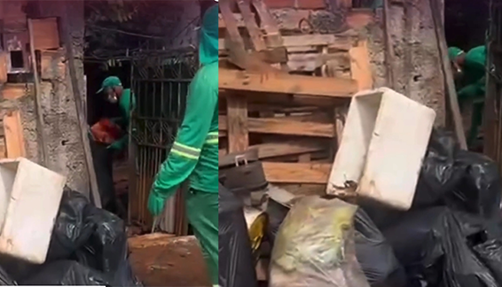 Imagem lixo e produtos entulhados