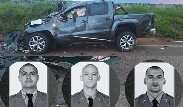 Imagem carro batido abaixo foto policiais mortos