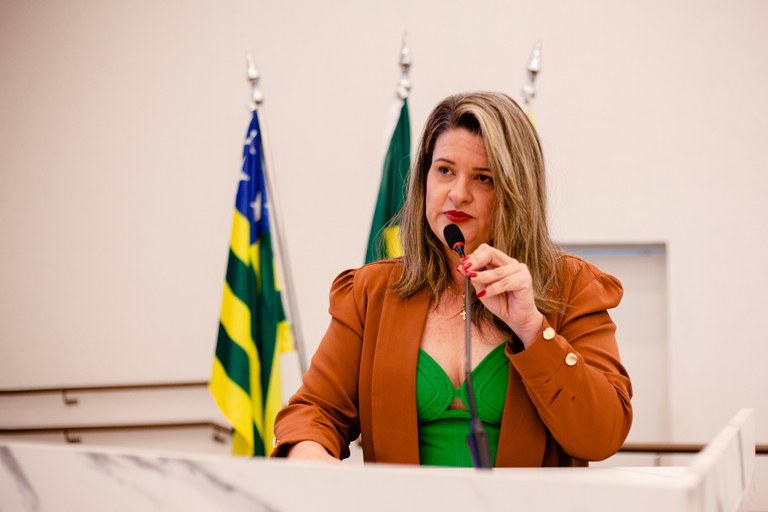 Imagem mulher falando ao microfone