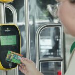 Imagem estudante passando cartão na catraca do ônibus