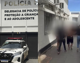 Imagem desfocada homem sendo preso pela para DPCA