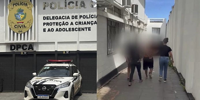 Imagem desfocada homem sendo preso pela para DPCA