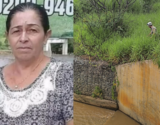 Imagem mulher seria ao lado corrego das antas