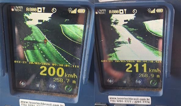 Imagem radar veículos alta velocidade