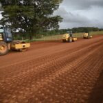 Imagem Obra pavimentação estrada de chão