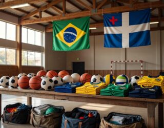 Jogo de basquete durante os JUGs 2026