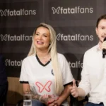 Andressa Urach participou do anúncio do patrocínio do FatalFans ao Operário-PR - Divulgação