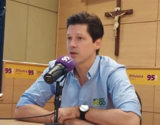 Daniel Vilela durante entrevista à Difusora e Diário de Goiás - Foto: Altair Tavares / DG