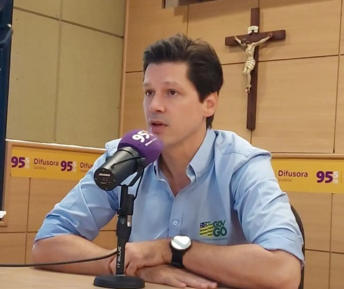 Daniel Vilela durante entrevista à Difusora e Diário de Goiás - Foto: Altair Tavares / DG