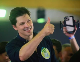 Daniel Vilela em evento da base em Jaraguá. (Foto: Divulgação)