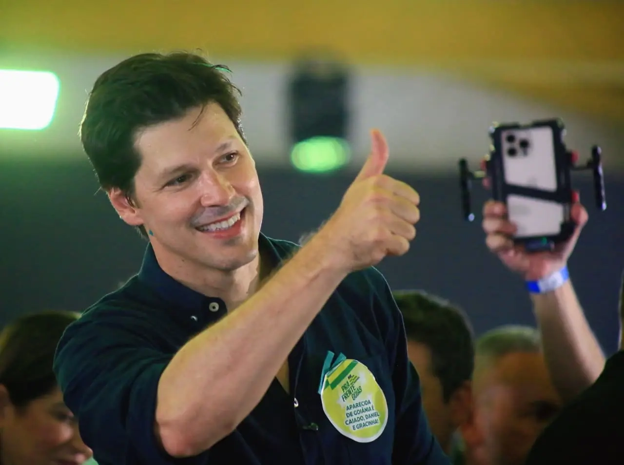 Daniel Vilela em evento da base em Jaraguá. (Foto: Divulgação)