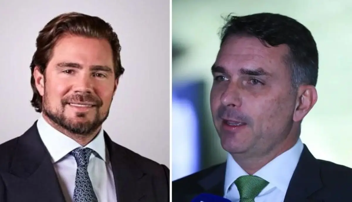 Perfis comentaram com ironia ou preocupação o teor das conversas entre Daniel Vorcaro e Flávio Bolsonaro - Fotomontagem: reprodução