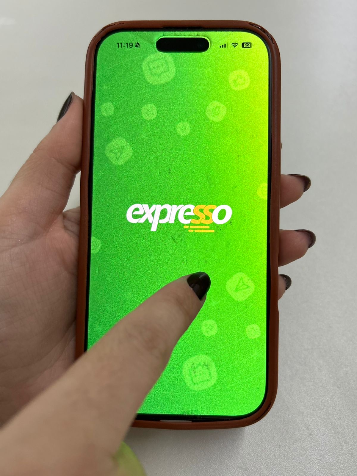 Imagem tela de celular Aplicativo Expresso