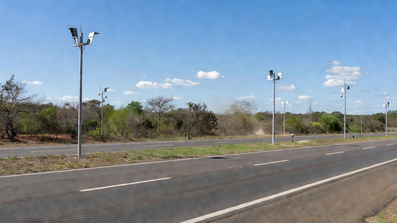 Novos radares instalados em Anápolis permitirão monitoramento do trânsito em tempo real por meio da integração com aplicativos de navegação. (Foto: Divulgação/ (Foto: Paulo de Tarso / Prefeitura de Anápolis)