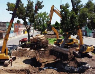 Iniciativa aposta na realocação de vegetação adulta para fortalecer a paisagem urbana e reduzir impactos ambientais. (Foto: Montagem/Reprodução/Prefeitura de Anápolis)