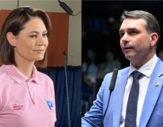 Michelle e Flávio entram em choque – Foto reprodução redes sociais - Carlos Moura Agência Senado
