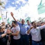 Caiado, ao centro, foi anunciado como candidato apoiado pelo MDB gaúcho - Foto reprodução redes sociais
