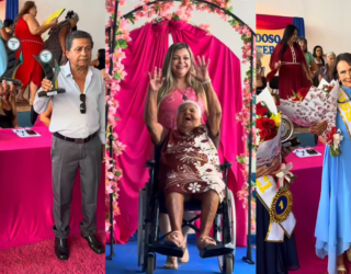 Imagem de idosos que ganharam o título de Miss e Mister de Anápolis.