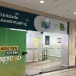 Imagem da entrada do Vapt Vupt do Ana Shoping