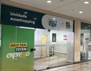 Imagem da entrada do Vapt Vupt do Ana Shoping